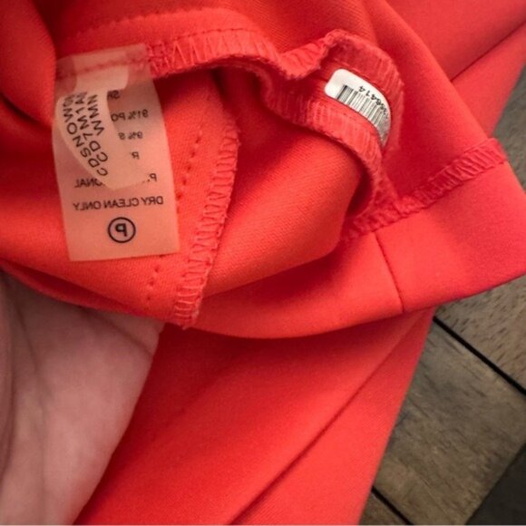 Calvin Klein Red Scuba Sleeveless Sheath Dress Size 4 Classic Office Chic - Picture 10 of 11